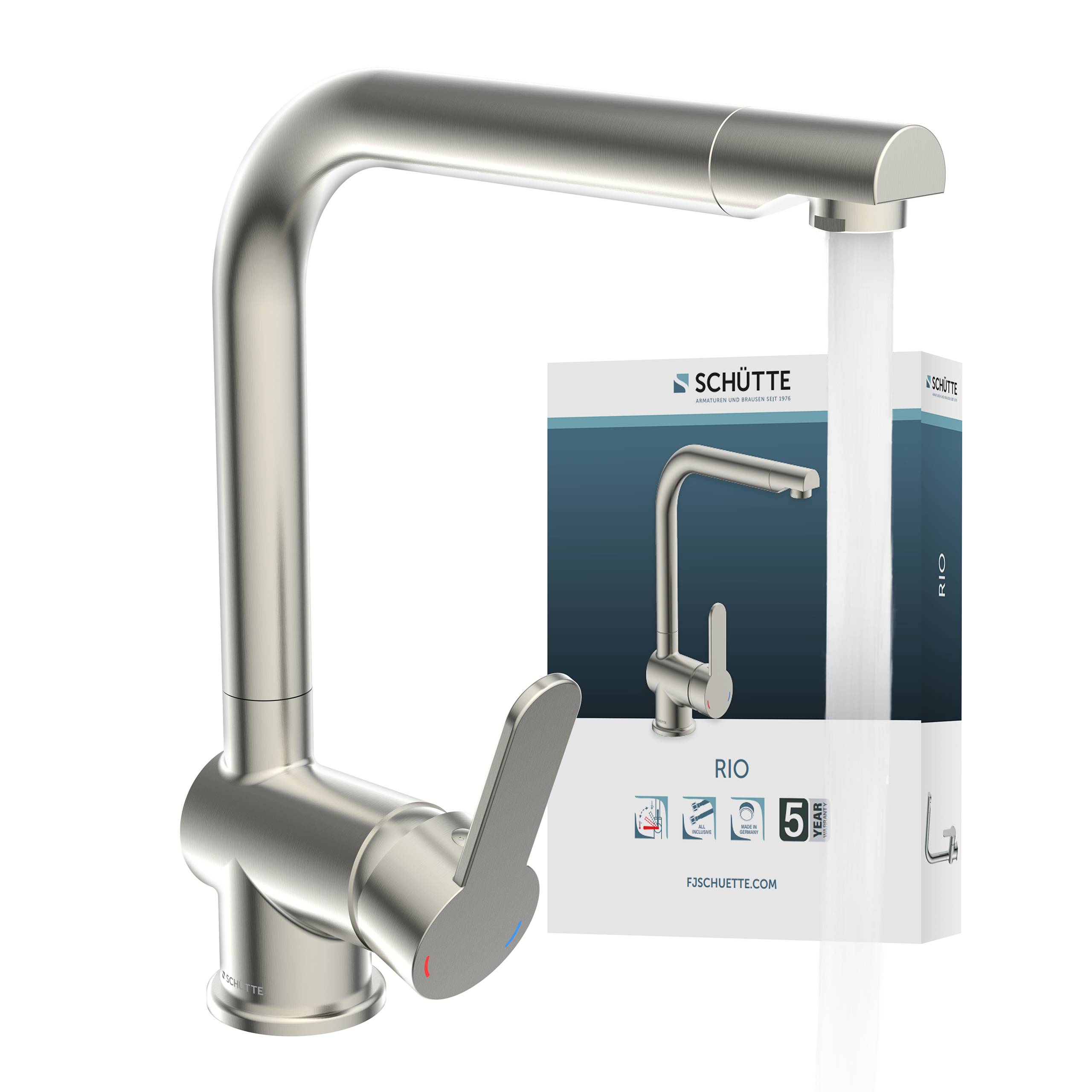 RIO Spültischarmatur, Edelstahloptik