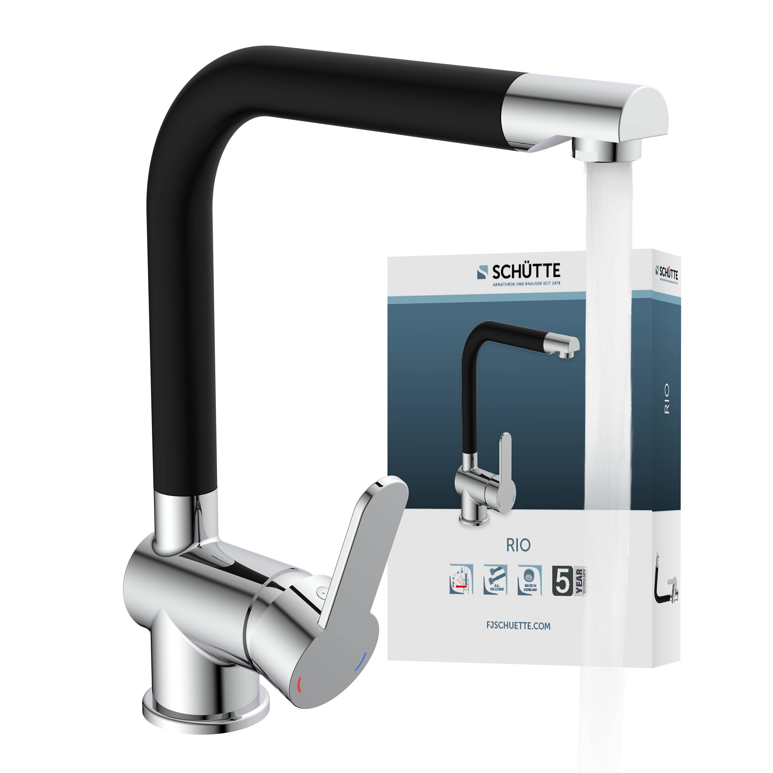 RIO Spültischarmatur, Chrom/Schwarz matt