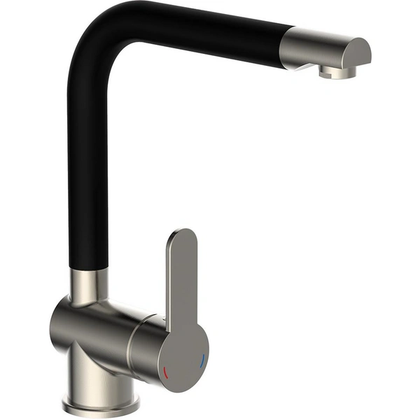 Spültischarmatur HD RIO Edelstahloptik/Schw. Spültischarmatur HD RIO Edelstahloptik/Schw.