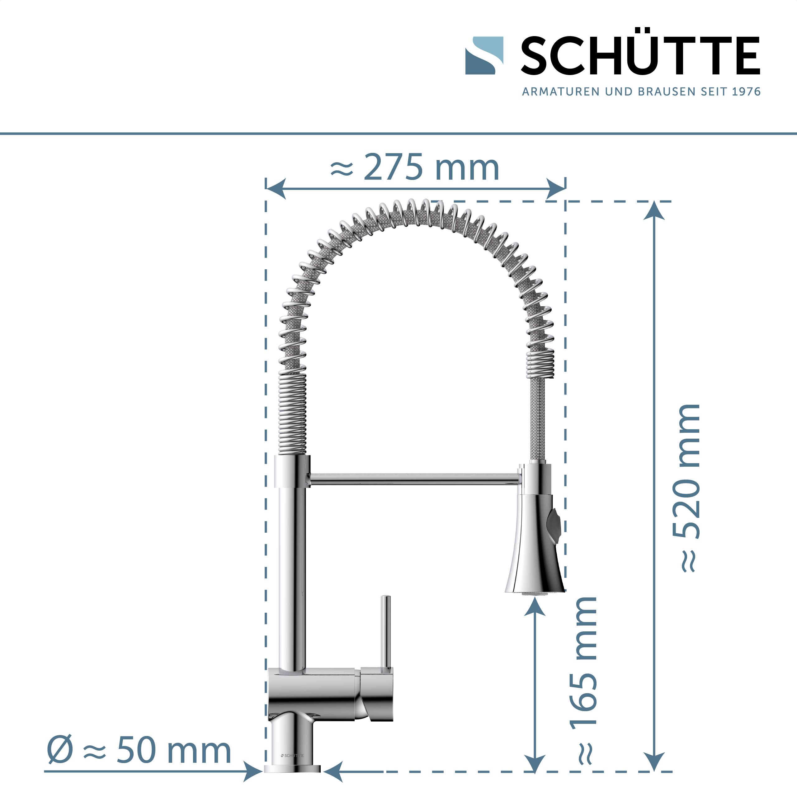 CORNWALL Spiralfeder Spültischarmatur Niederdruck, Chrom