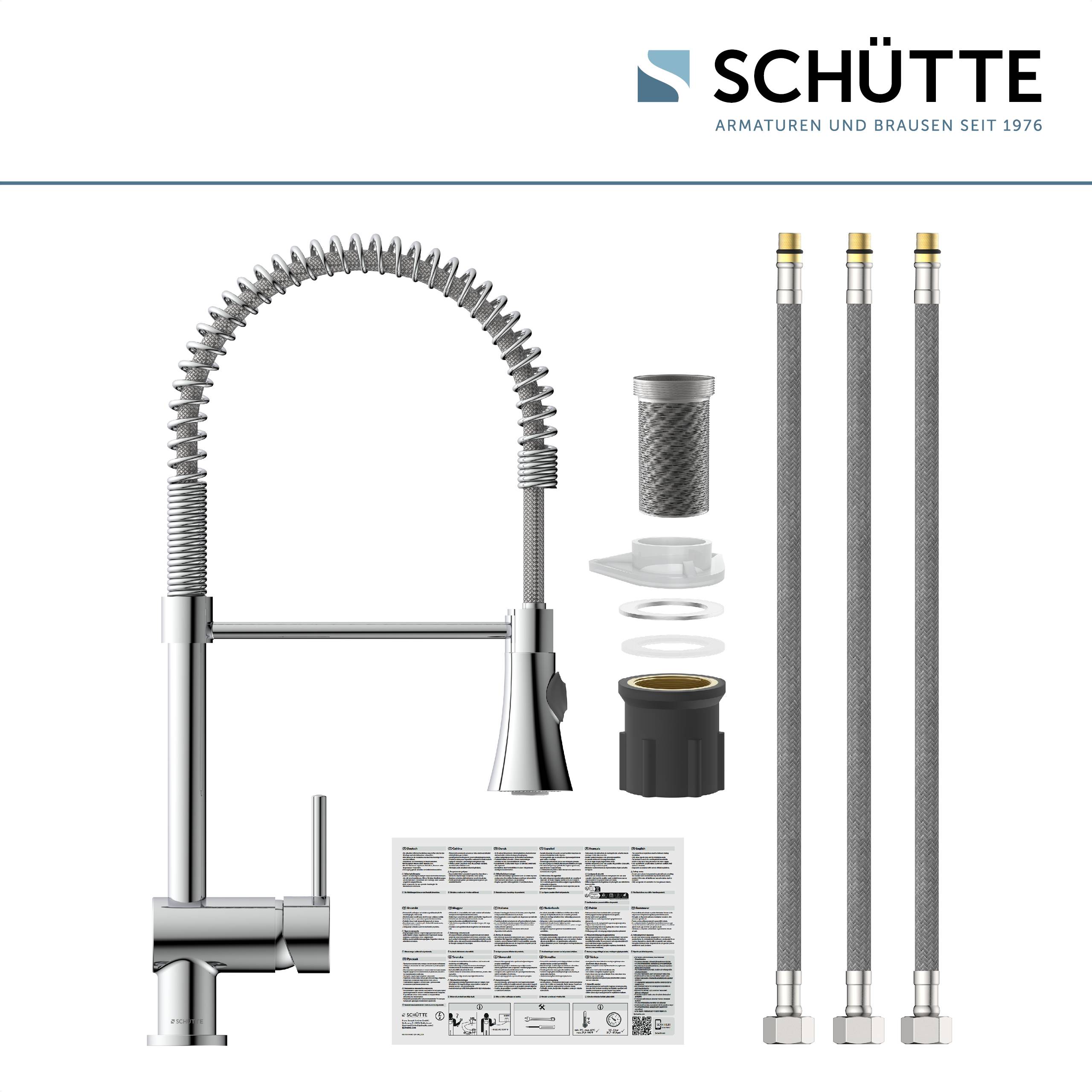 CORNWALL Spiralfeder Spültischarmatur Niederdruck, Chrom