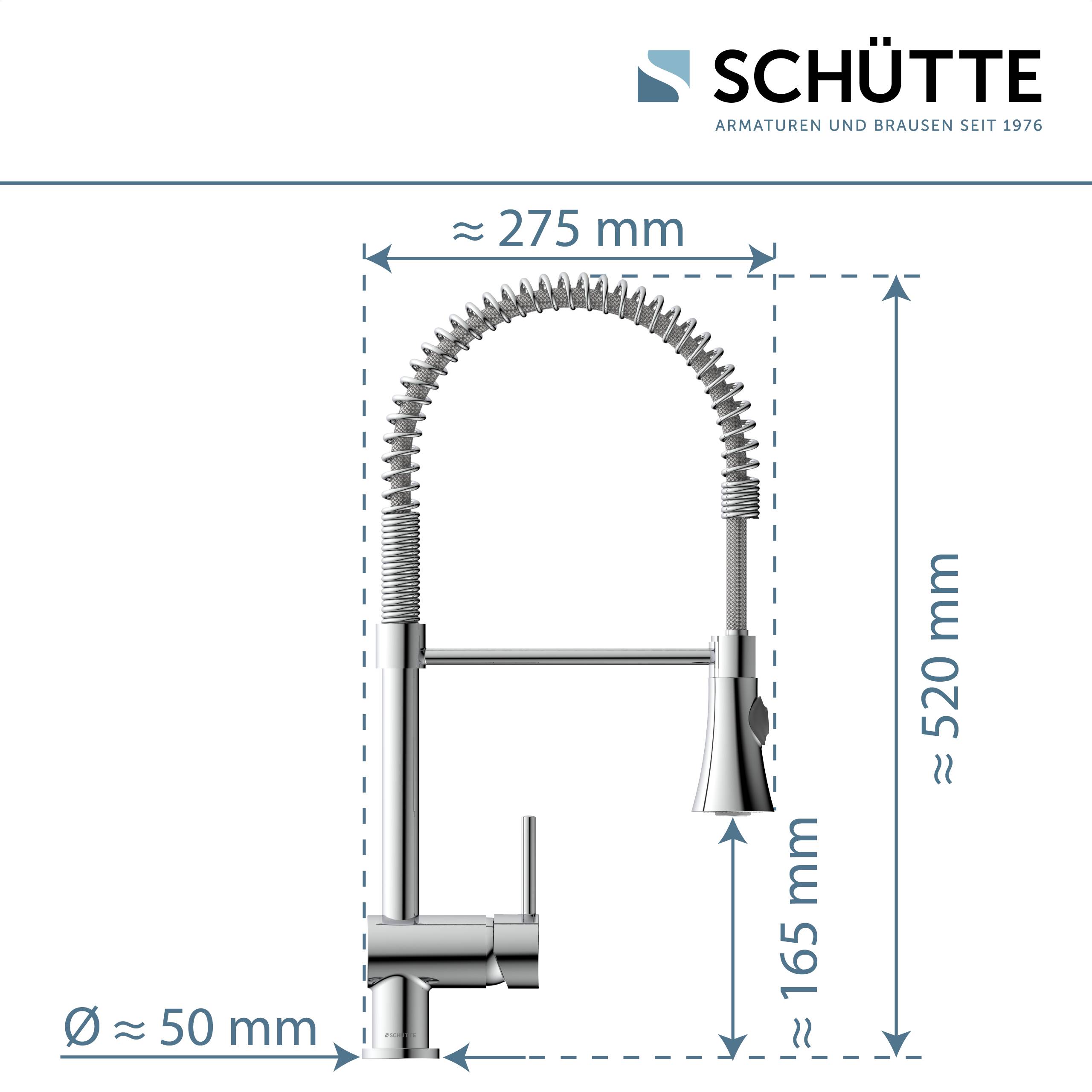 CORNWALL Spiralfeder Spültischarmatur Niederdruck, Chrom