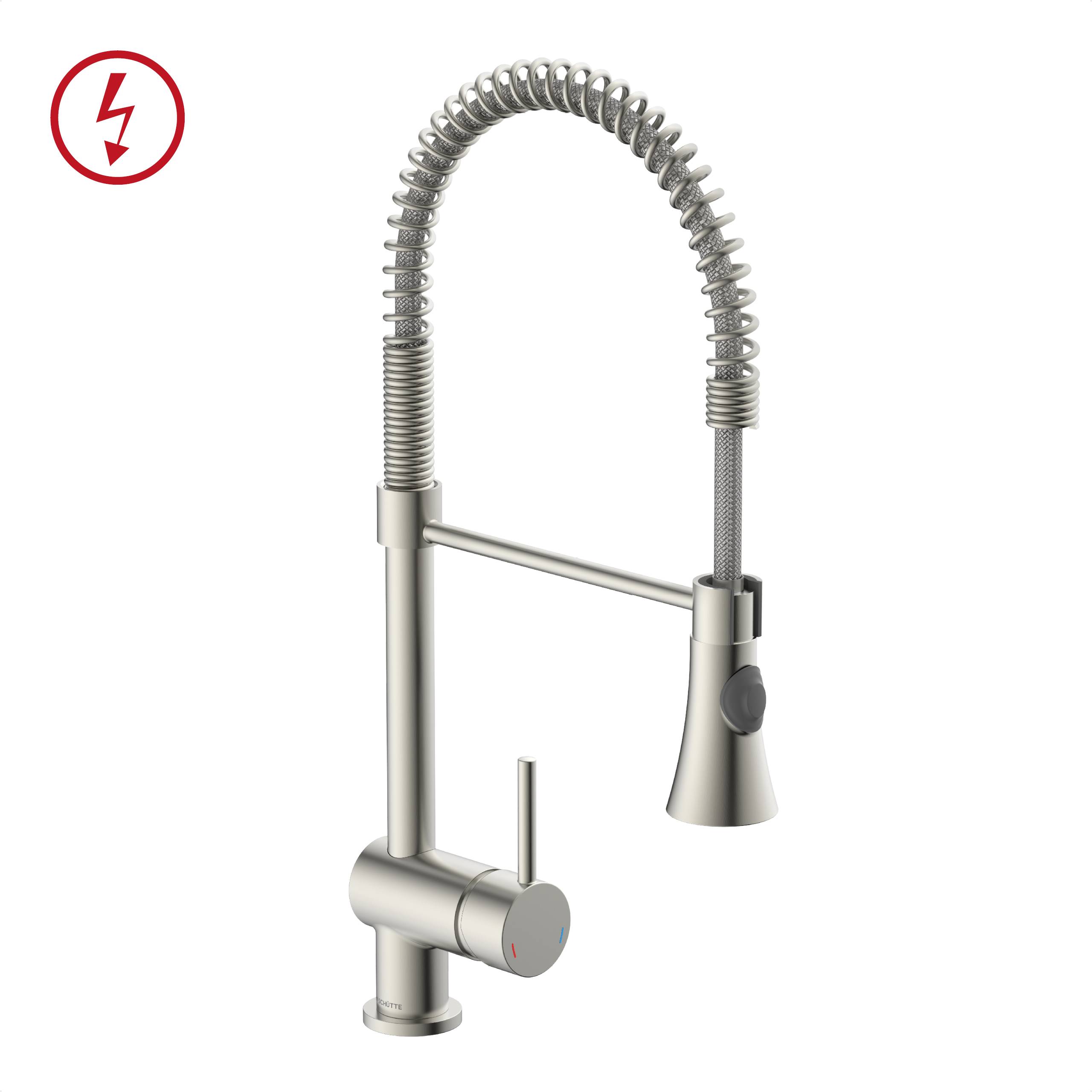 CORNWALL Spiralfeder Spültischarmatur Niederdruck, Edelstahloptik