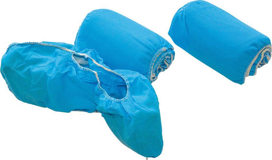 Überziehschuhe blau elastischer Gummizug Packung mit 10 Stück