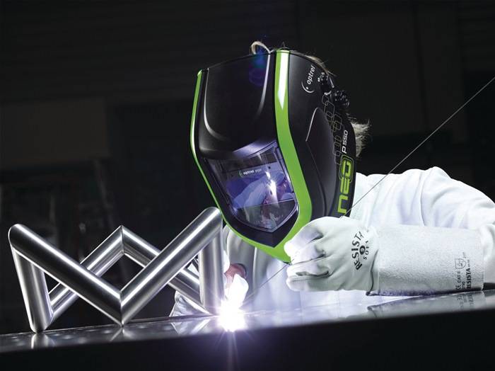 Schweißerschutzhelm neo p550 o.Seitenteile 90x110mm EN 379 DIN 4/9-13 Krt.OPTREL