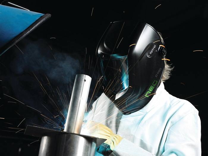 Schweißerschutzhelm neo p550 o.Seitenteile 90x110mm EN 379 DIN 4/9-13 Krt.OPTREL