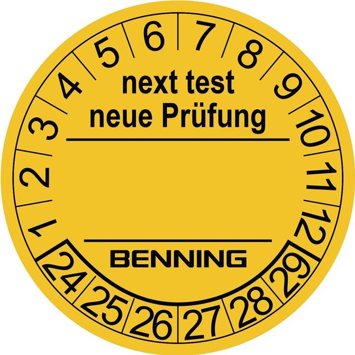 Prüfplaketten D.30mm RL 300St. BENNING