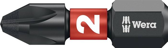 Bit 851/1 IMP DC PH2 L.25mm 1/4 Zoll C6,3 Impaktor,DC Box m.10 Bits WERA