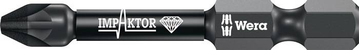 Bit 855/4 IMP DC PZD2 L.50mm 1/4 Zoll E6,3 Impaktor,DC Box m.5 Bits WERA