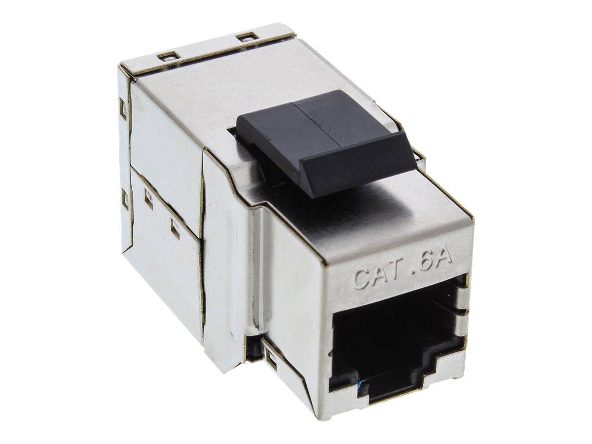 INLINE - Keystone RJ45 Buchse / Buchse Einsatz - SNAP-In - Cat.6A STP