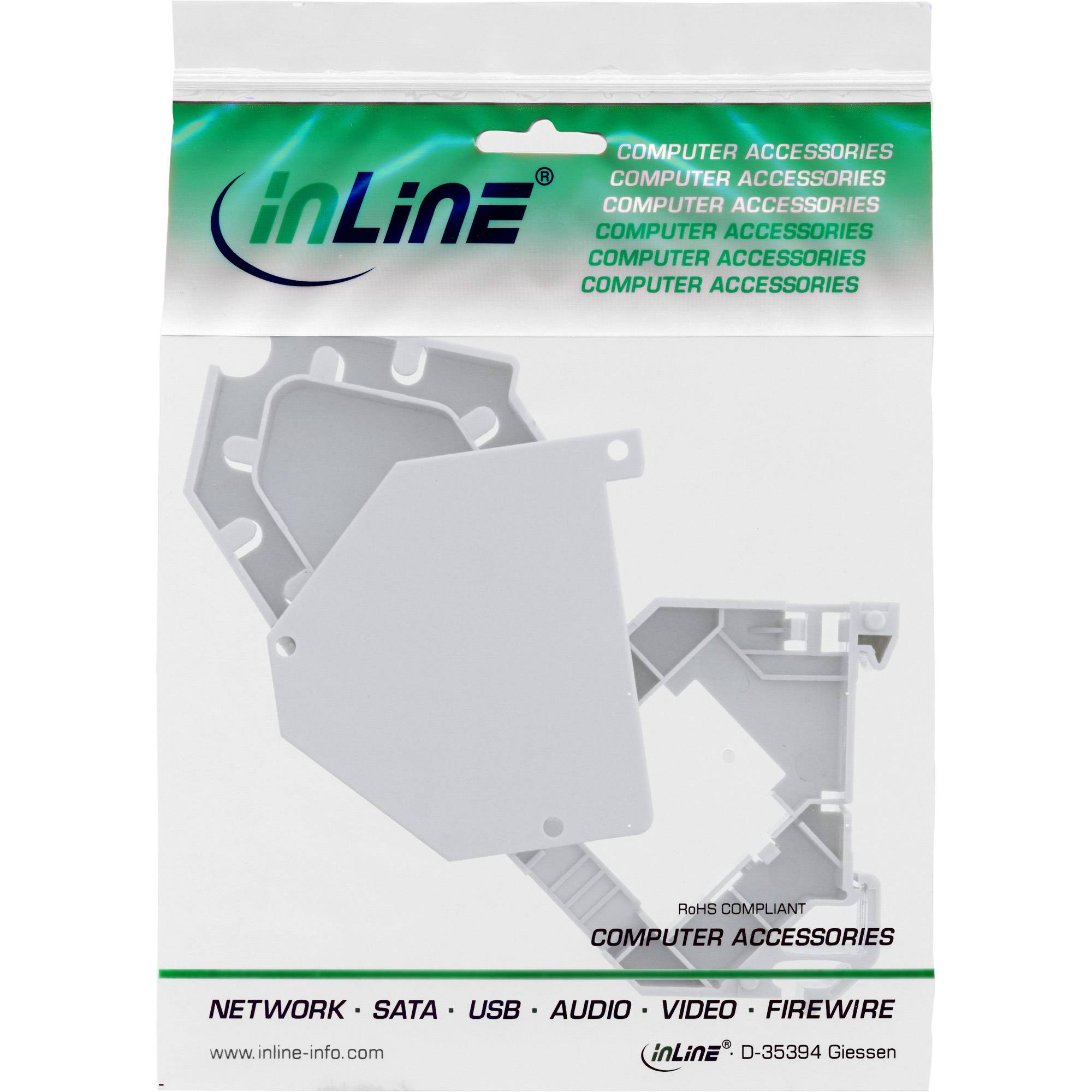 INLINE - Keystone SNAP-In LWL Keystone Modulhalter - 1-fach für Hutschiene