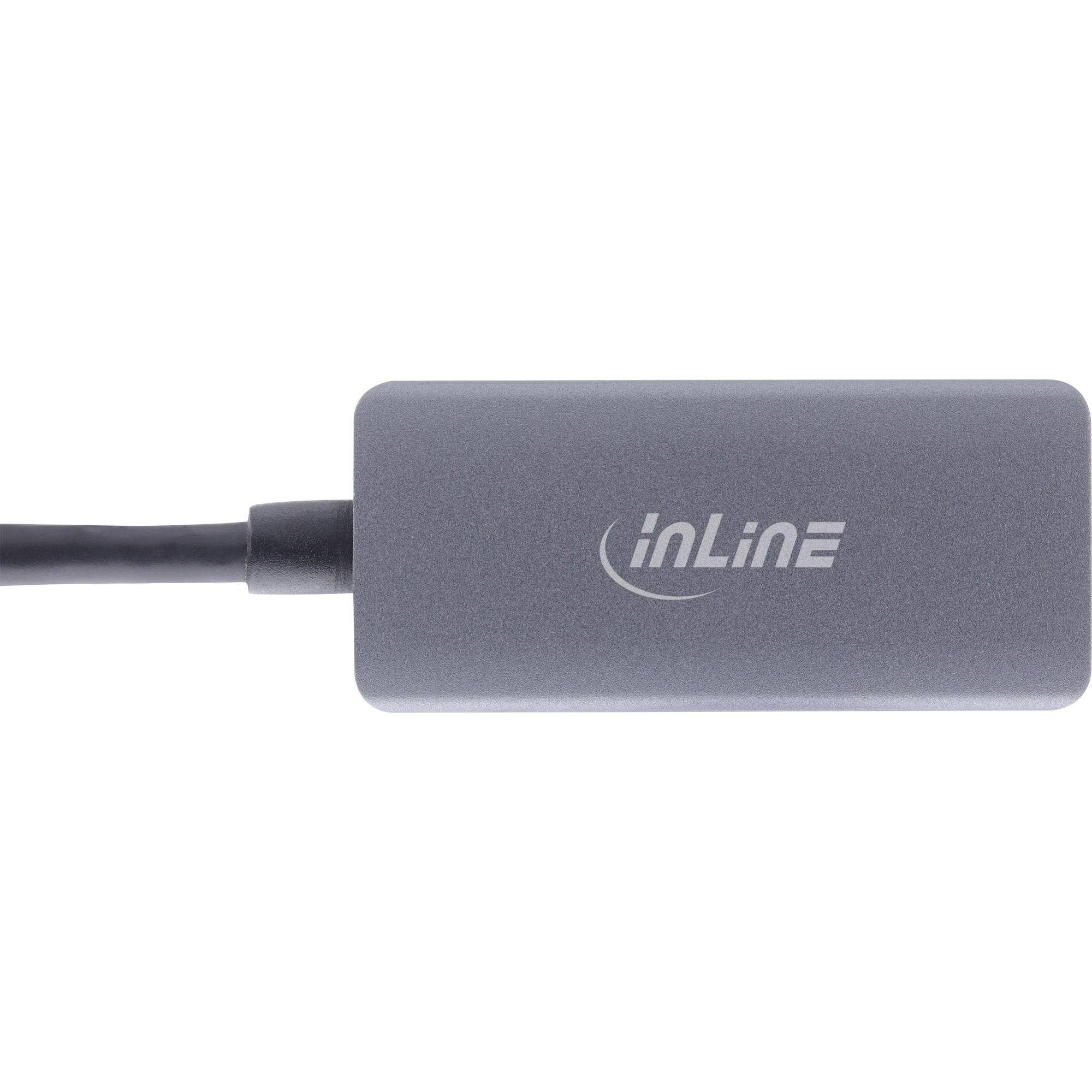 INLINE - USB 3.2 Netzwerk-Adapterkabel - 2,5 Gb/s Gigabit Netzwerk - USB-C