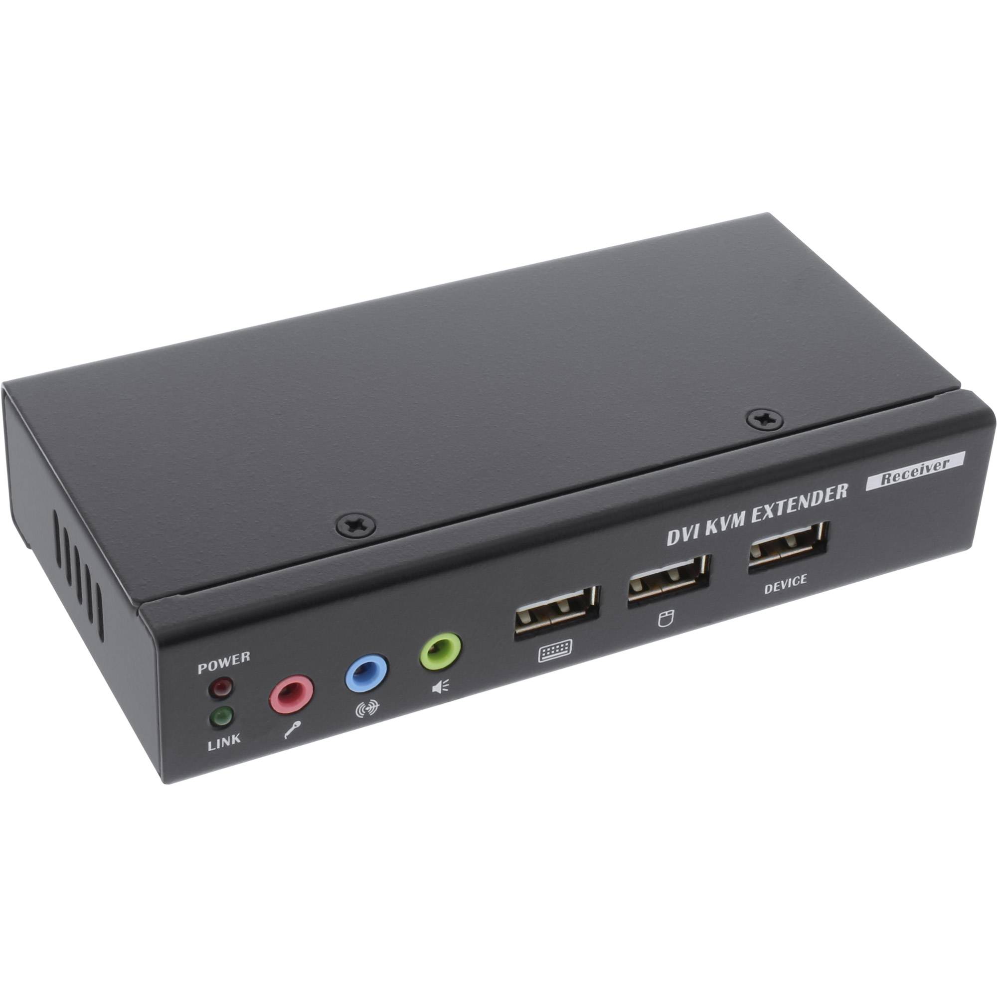 INLINE - DVI USB KVM Extender - Verlängerung über UTP - mit Audio - bis 50m