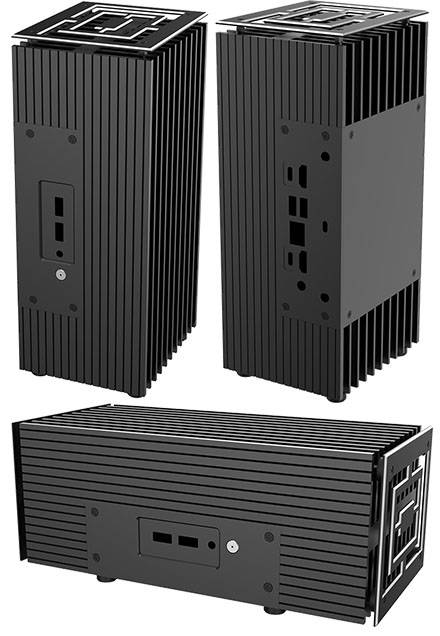 Akasa Turing WS Gehäuse (für 12/13. Gen. Intel NUC Mainboard, Lüfterlos) [A-NUC87-M1B]