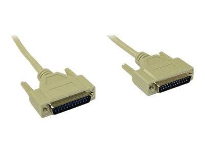 InLine Serielles Kabel - 25pol Stecker / Stecker - vergossen - 1:1 belegt - 10m