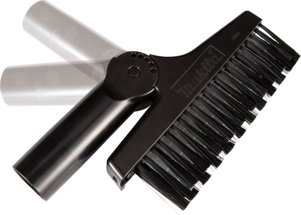 Eine schwarze Reinigungsbürste mit Griff, die einen robusten Kopf und dicht gepackte Borsten aufweist und für ein effizientes Fegen von Oberflächen konzipiert ist.