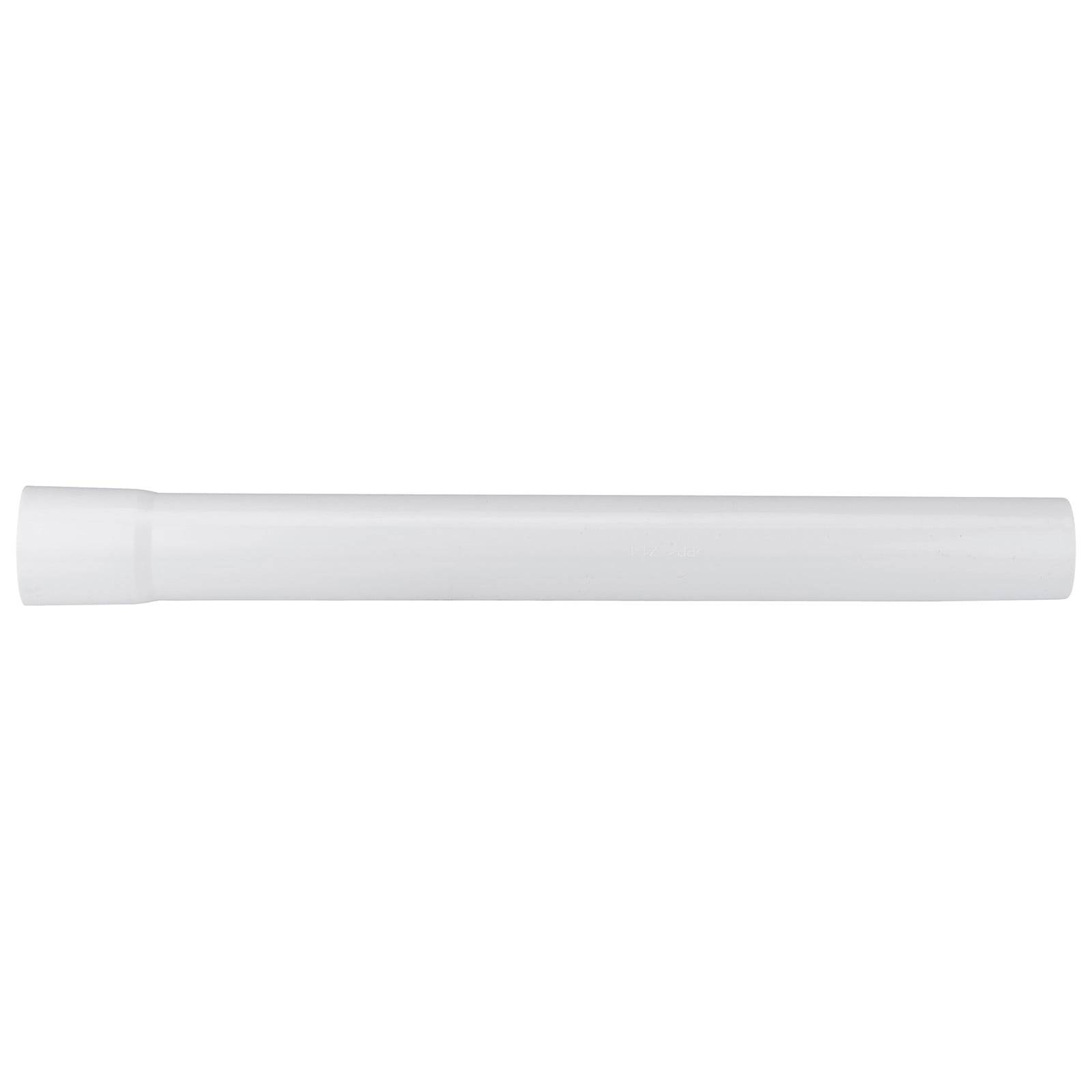 Eine weiße Plastikröhre mit glatter Oberfläche und zylindrischer Form.
