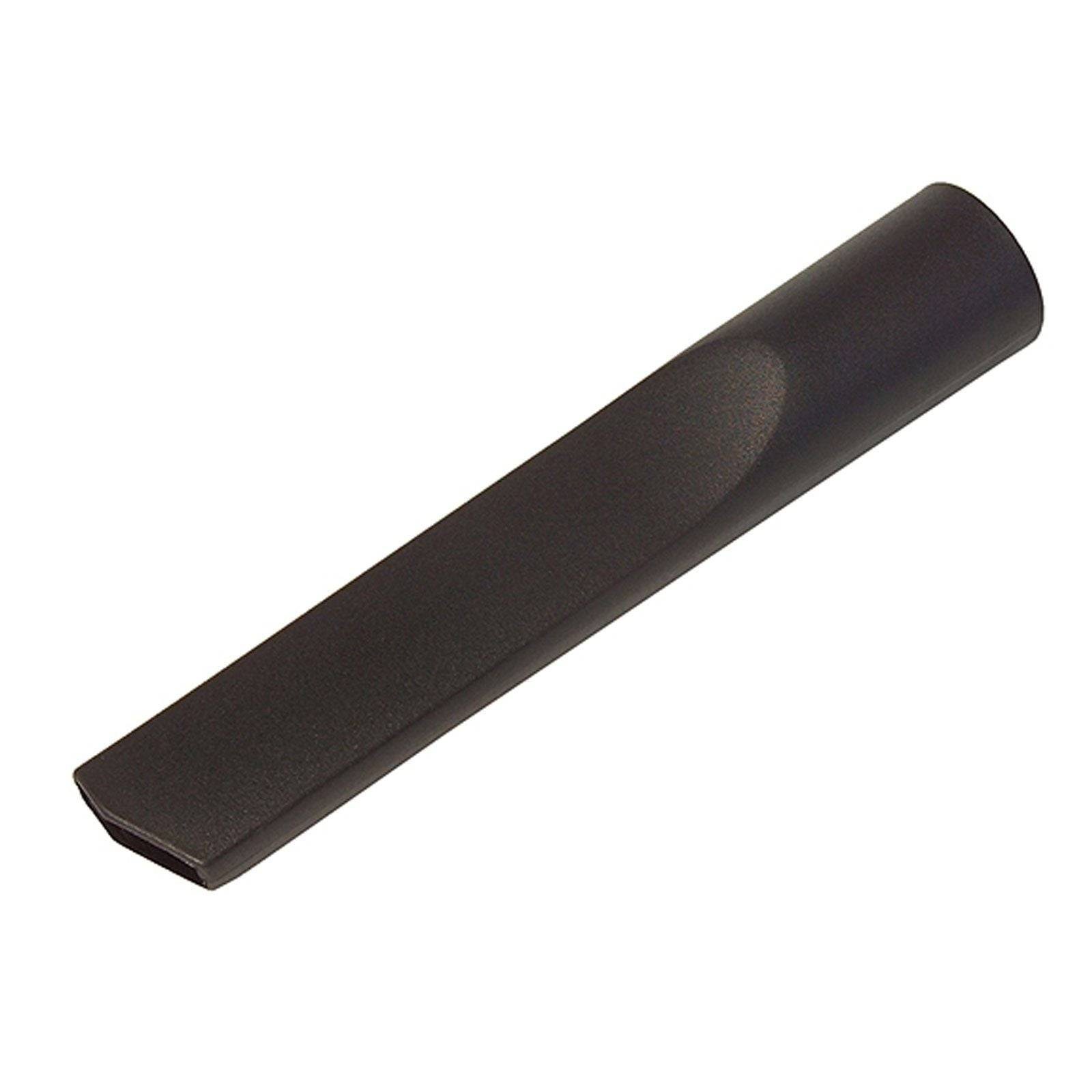 Ein schwarzes Plastik-Fugendüse für den Staubsauger, entwickelt zum Reinigen enger Spalten.