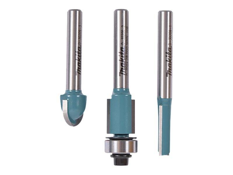 Makita Fräs-Bitsatz - 3 Stücke - für Makita DRT50Z - RT001GM205