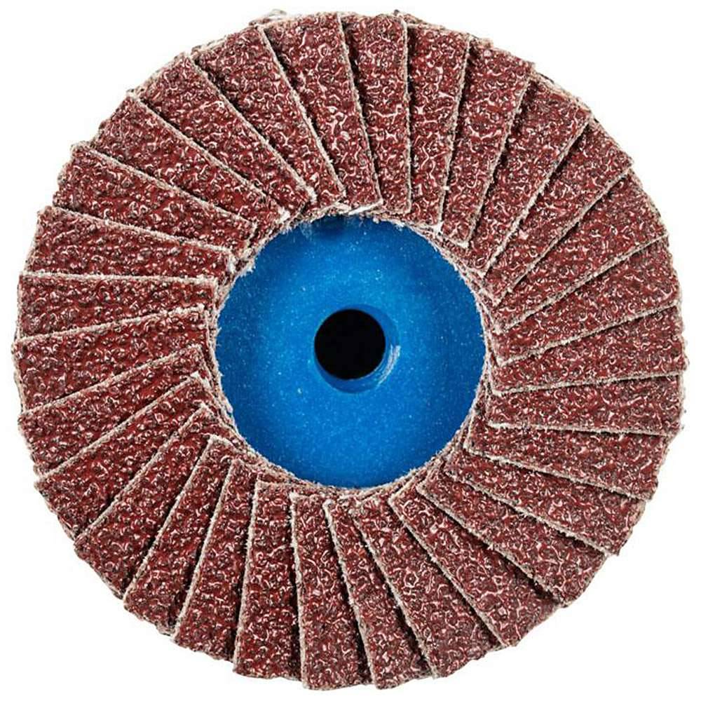 Schleifscheibe "PFERD COMBIDISC®-Mini-POLIFAN®" - Bezeichnung CD PFF 50 A 40 - Ø 50 mm - Korngröße 40 - empf. Drehzahl 12000 bis 14000 min-¹ - V