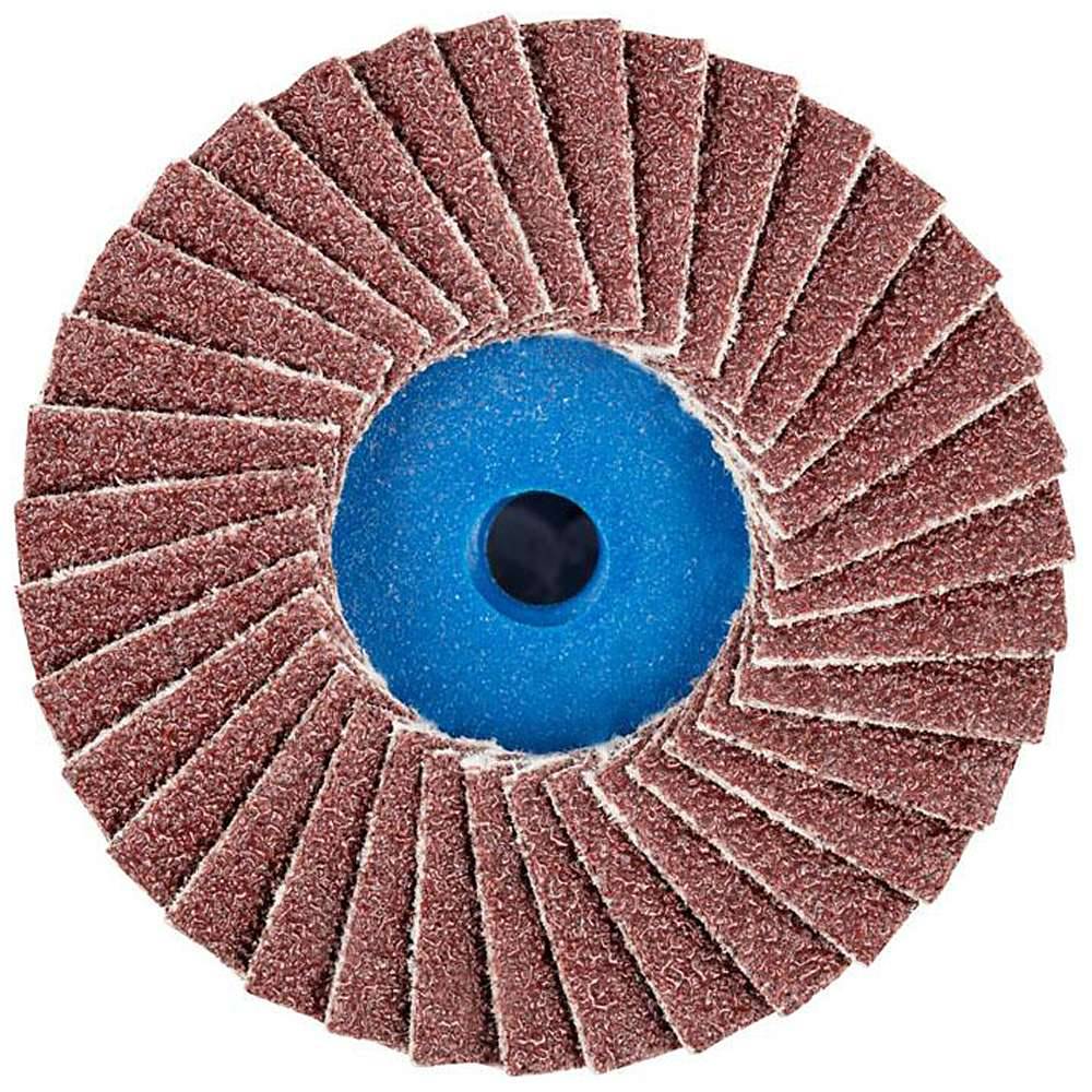 Schleifscheibe - PFERD COMBIDISC®-Mini-POLIFAN® - Ø 50 mm - Bezeichnung CD PFF 50 A 60 - Korngröße 60 - empf. Drehzahl 12000 bis 14000 min-¹ - V