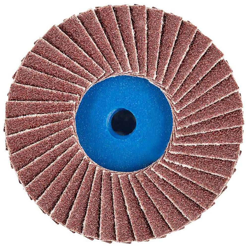 Schleifscheibe - PFERD COMBIDISC®-Mini-POLIFAN® - Ø 50 mm - Bezeichnung CD PFF 50 A 80 - Korngröße 80 - empf. Drehzahl 12000 bis 14000 min-¹ - V