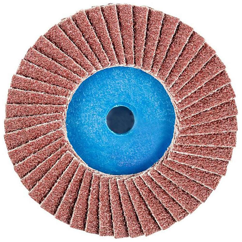 Schleifscheibe - PFERD COMBIDISC®-Mini-POLIFAN® - Ø 75 mm - Bezeichnung CD PFF 75 A 40 - Korngröße 40 - empf. Drehzahl 8000 bis 10000 min-¹ - VE