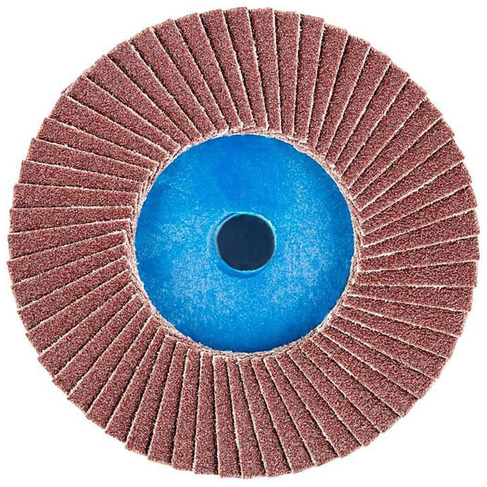 Schleifscheibe - PFERD COMBIDISC®-Mini-POLIFAN® - Ø 75 mm - Bezeichnung CD PFF 75 A 80 - Korngröße 80 - empf. Drehzahl 8000 bis 10000 min-¹ - VE