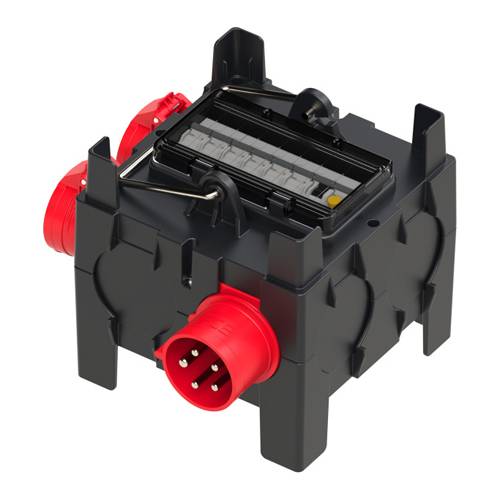 PC ELECTRIC 9030119 - Mobilverteiler "IMST MV" (Eingang: 1x CEE-Gerätestecker 400V/32A/5-pol | Ausgang: 2x CEE-Steckdose