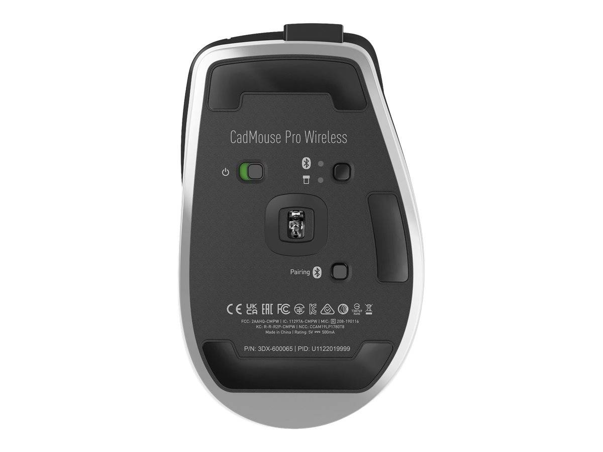 3Dconnexion CadMouse Pro Wireless - Maus - ergonomisch - 7 Tasten - kabellos - Bluetooth, 2.4 GHz - kabelloser Empfänger