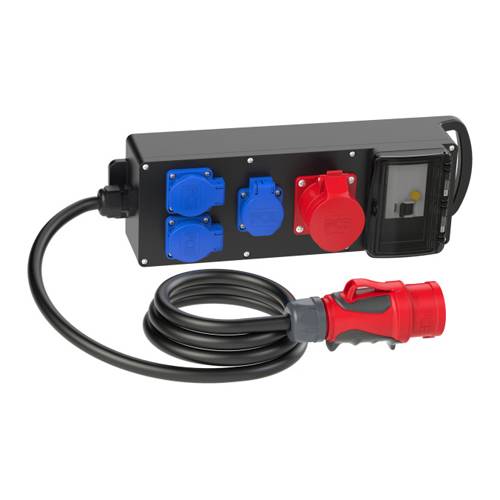 PC ELECTRIC 9441051 - Mobilverteiler "STEYREGG BV" (Eingang: 1x Stecker 400V/16A/5-pol + 2,0m Kabel | Ausgang: 1x