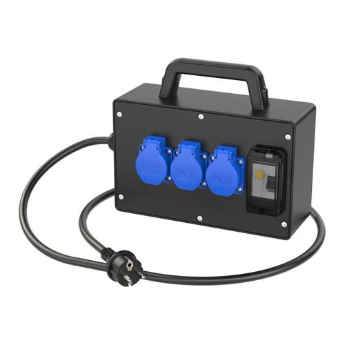 PC ELECTRIC 9216066 - Mobilverteiler "TRAUNSEE BV" (Eingang: 1x VG-SCHUKO-Stecker 230V/16A/2-pol+PE + 1,5m Kabel |