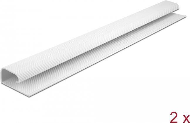 Delock Kabelkanal - unter Tisch montierbar - 40 cm - weiß (Packung mit 2) - 400