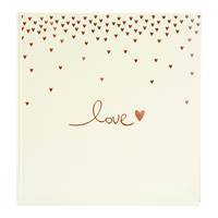 Goldbuch Raining Hearts - Beige - 60 Blätter - Gehäusebindung - Polyurethan - We