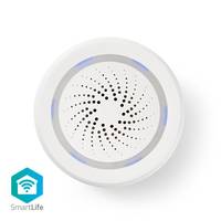Nedis WIFISI10CWT - Drahtlose Sirene - Indoor - 85 dB - WeißWiFi Smart Siren -