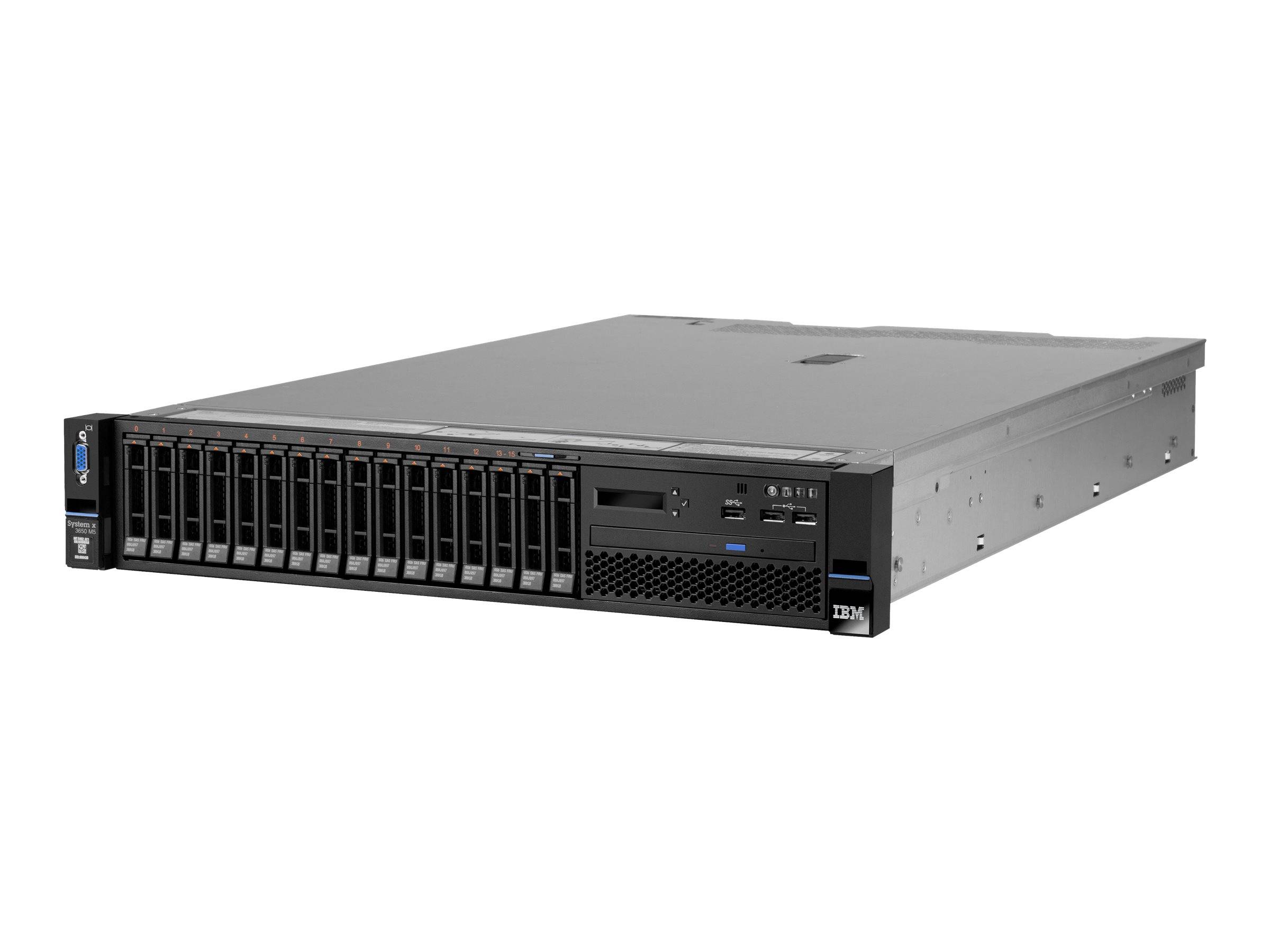 IBM Lenovo System x3650 M5 5462 - Server - Rack-Montage - 2U - zweiweg - 1 x Xeon E5-2620V3 / 2.4 GHz - RAM 8 GB - SAS - Hot-Swap 6.4 cm (2.5")