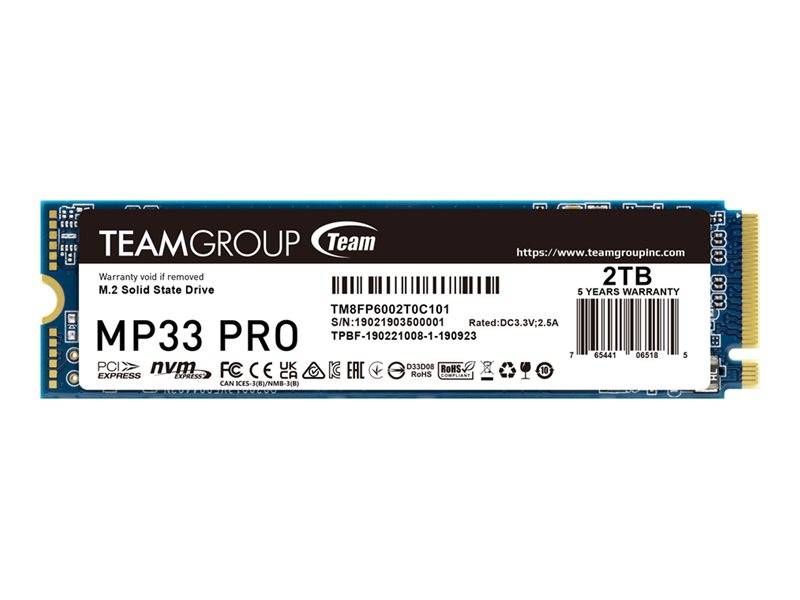 Team Group MP33 Pro - SSD - 2 TB - intern - M.2 2280 - PCIe 3.0 x4 (NVMe)
