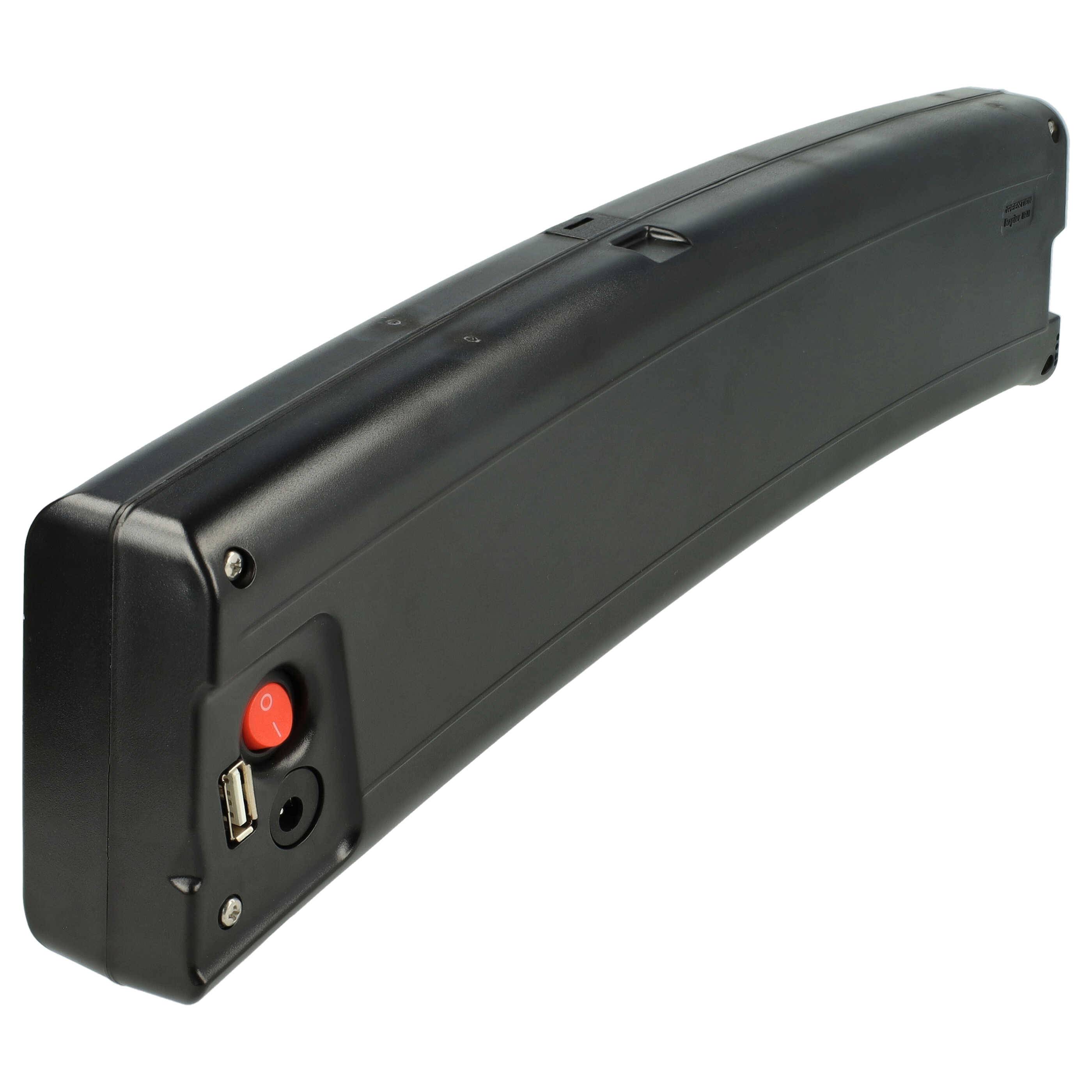 vhbw Akku kompatibel mit Fischer Faltrad FR18 E-Bike Elektrofahrrad (8,7 Ah, 36 V, Li-Ion) + Ladegerät - Schwarz