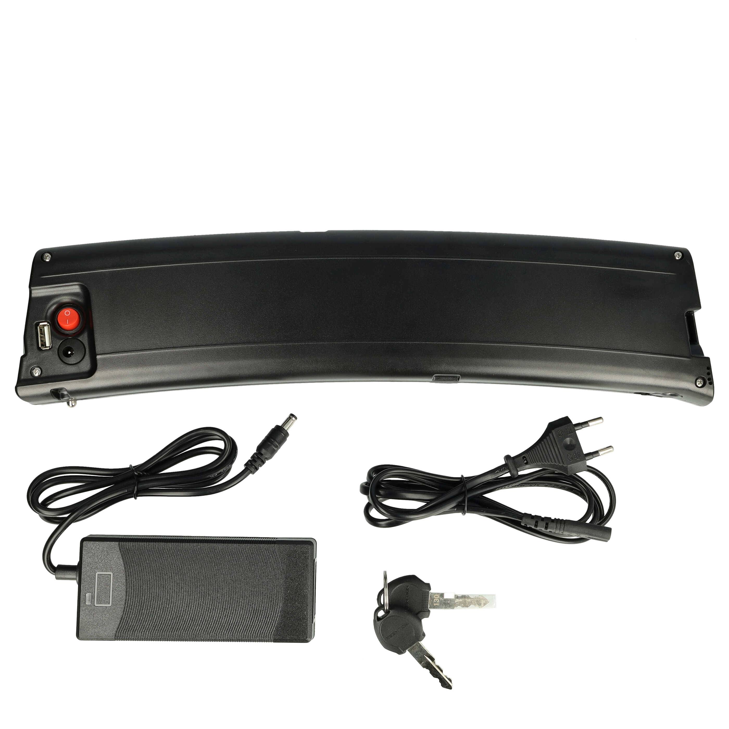 vhbw Akku kompatibel mit Fischer Faltrad FR18 E-Bike Elektrofahrrad (8,7 Ah, 36 V, Li-Ion) + Ladegerät - Schwarz