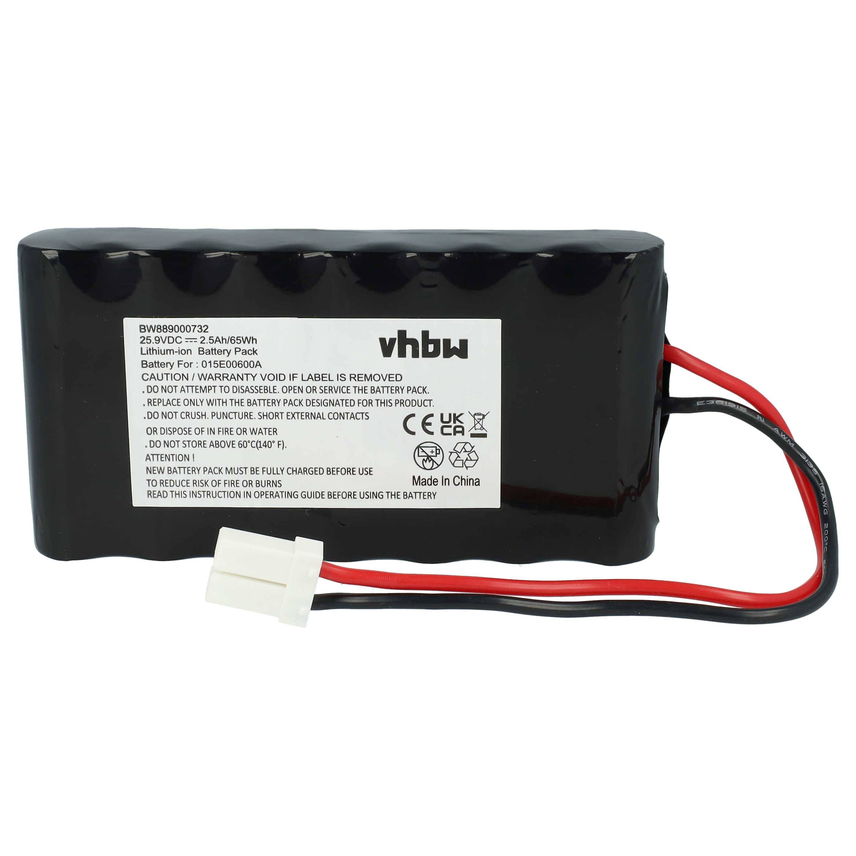 vhbw Akku kompatibel mit Tech Line Next Tech DX2, LX2, SX2 Rasenroboter Rasenmäher (2500mAh 25,9V Li-Ion)