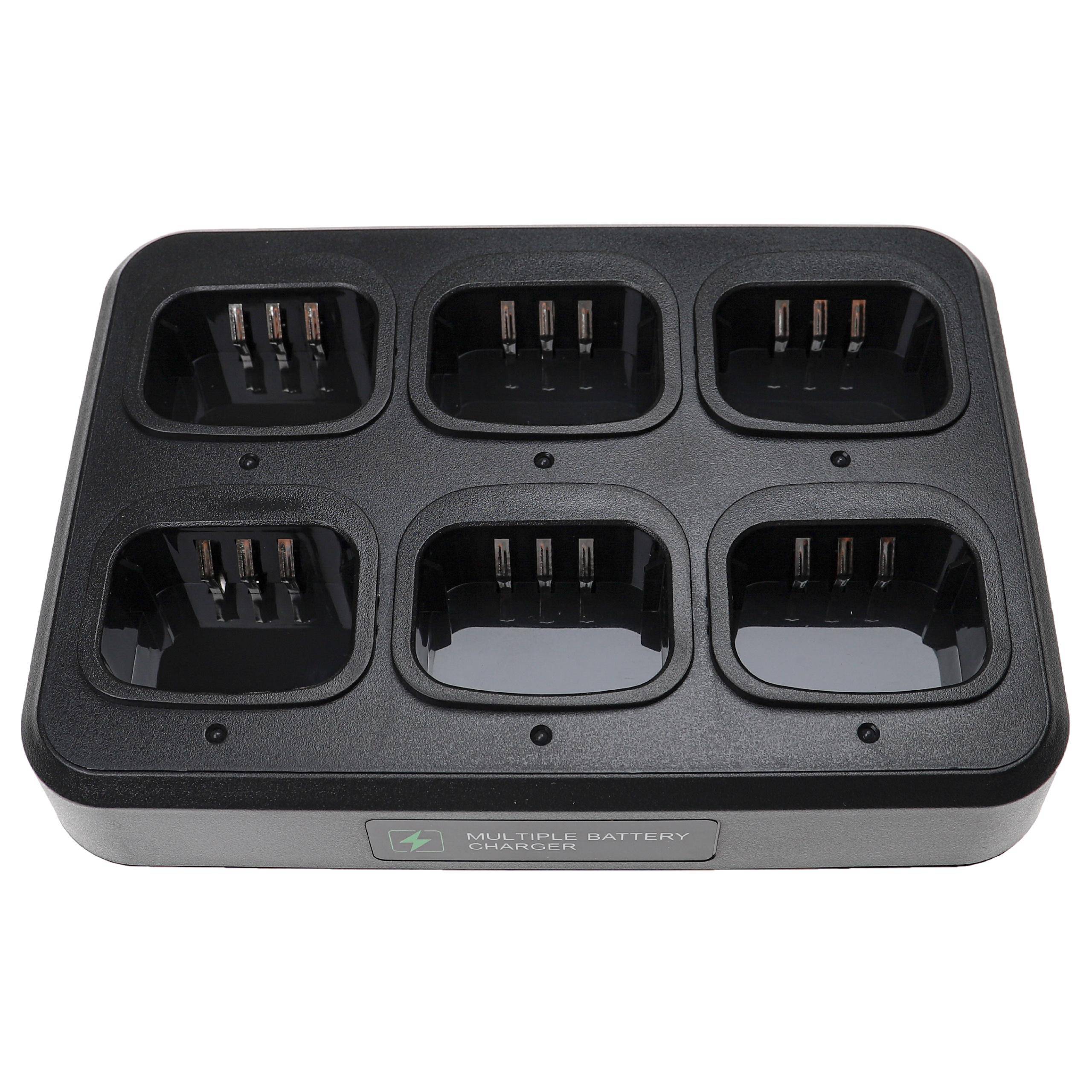 vhbw 6-fach Ladegerät kompatibel mit Boafeng BL-5 Funkgerät-Akkus - Ladestation + Netzteil, 8,4 V, 0,5 A