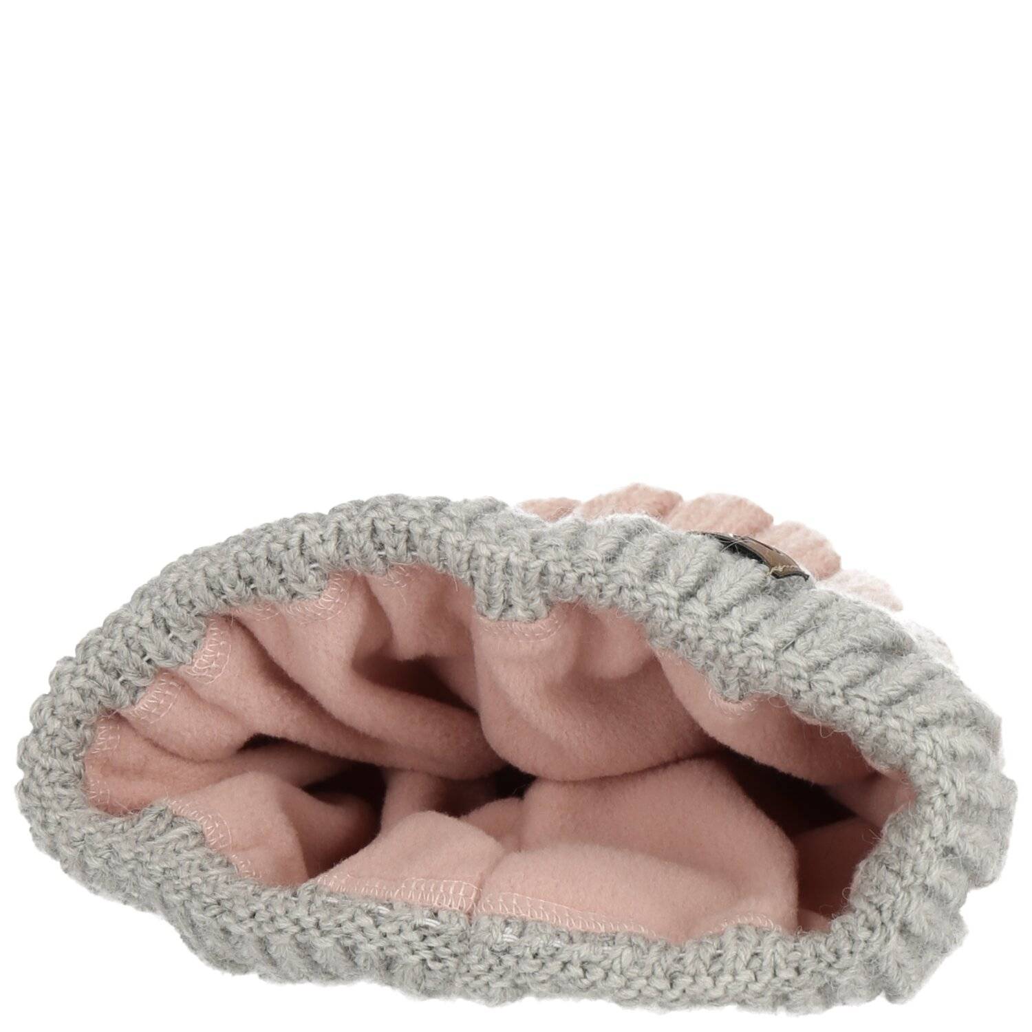 Wintermütze weicher Warmer Beanie Mütze Strickmütze Herren Damen Unisex Pink-Grau