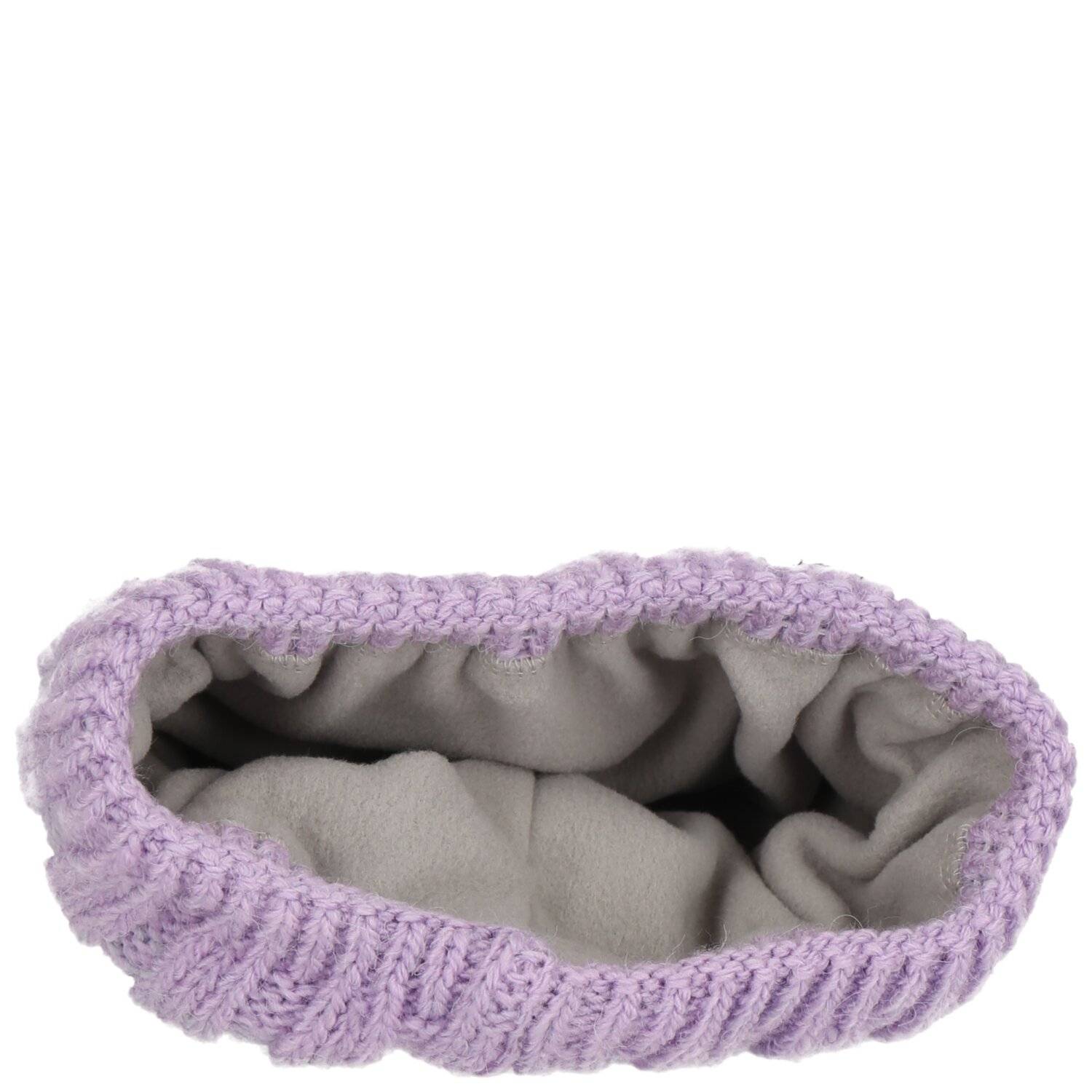 Wintermütze weicher Warmer Beanie Mütze Strickmütze Herren Damen Unisex Grau-Lila