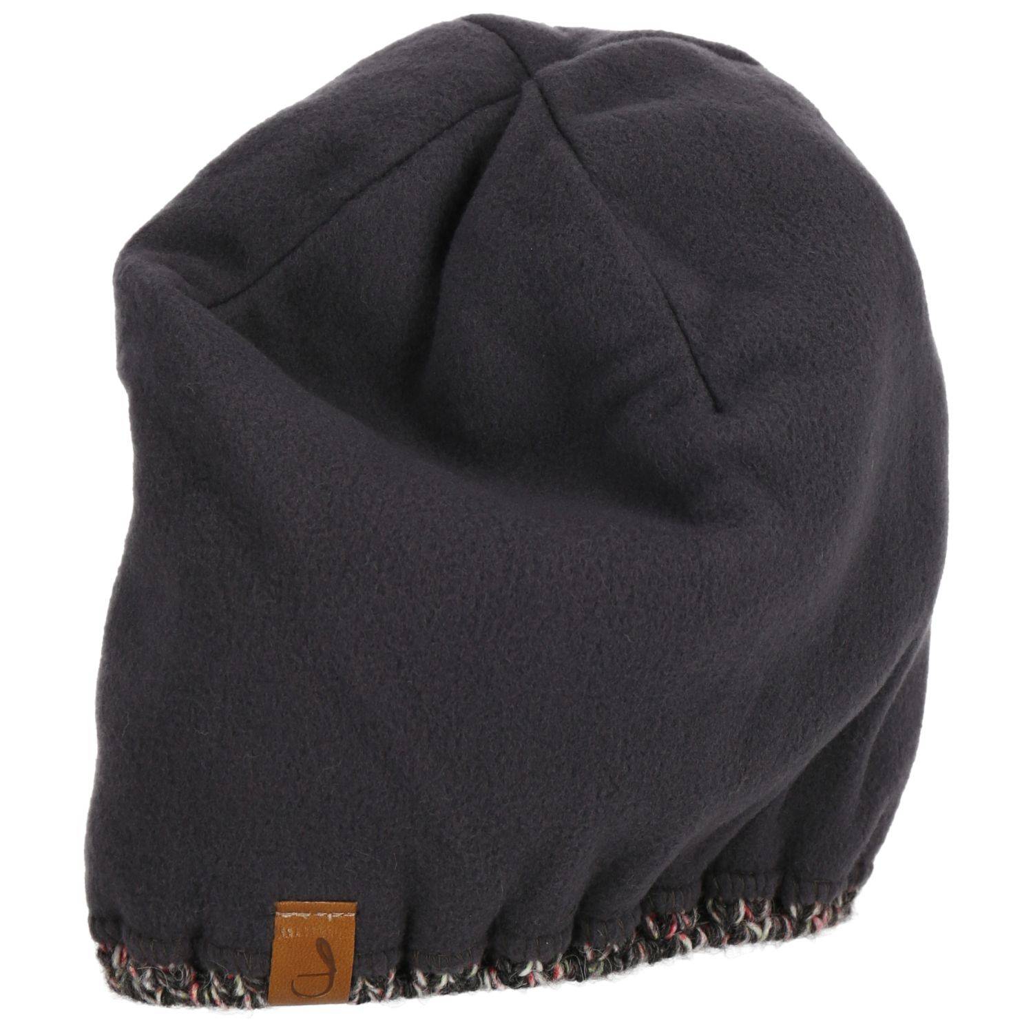 Faera Wintermütze warm gefüttert mit Kunstfell Bommel-Mütze Winter Damen Herren Anthrazit