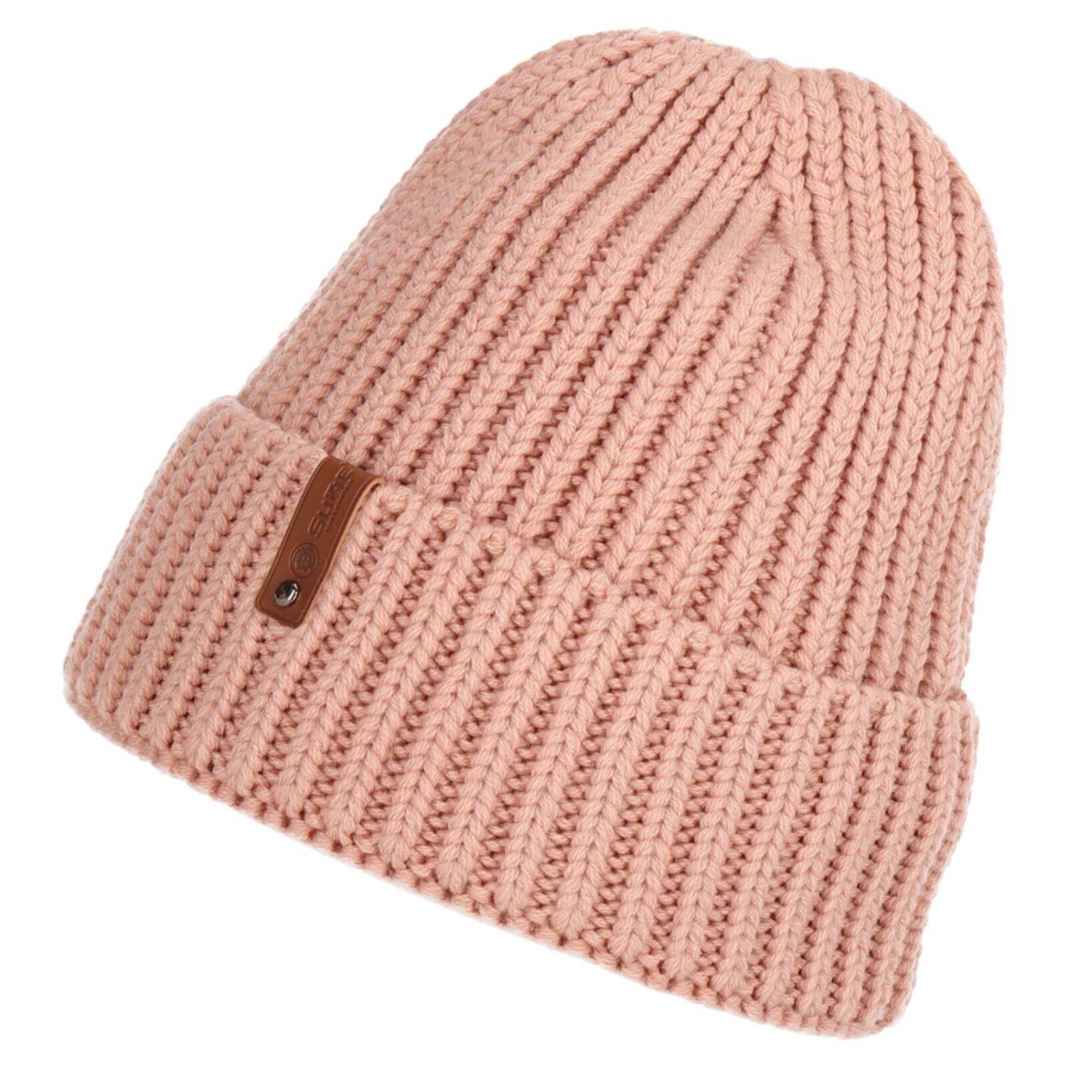 Wintermütze weicher Warmer Beanie Mütze Strickmütze Herren Damen Unisex Rosa