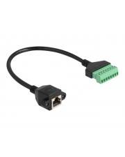 Delock Netzwerkadapterkabel - 8-polige Anschlussleiste (W) - zu RJ-45 (W) schrau