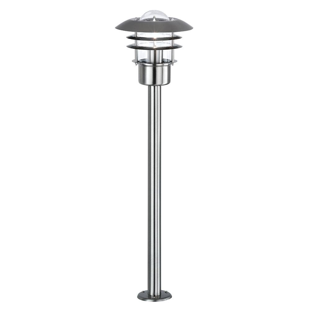 Stehleuchte Außenleuchte Garten Wegeleuchte Laterne Stehlampe, App Steuerung dimmbar, Edelstahl, Smart RGB LED 10W 806Lm, LxBxH 22x22x80 cm