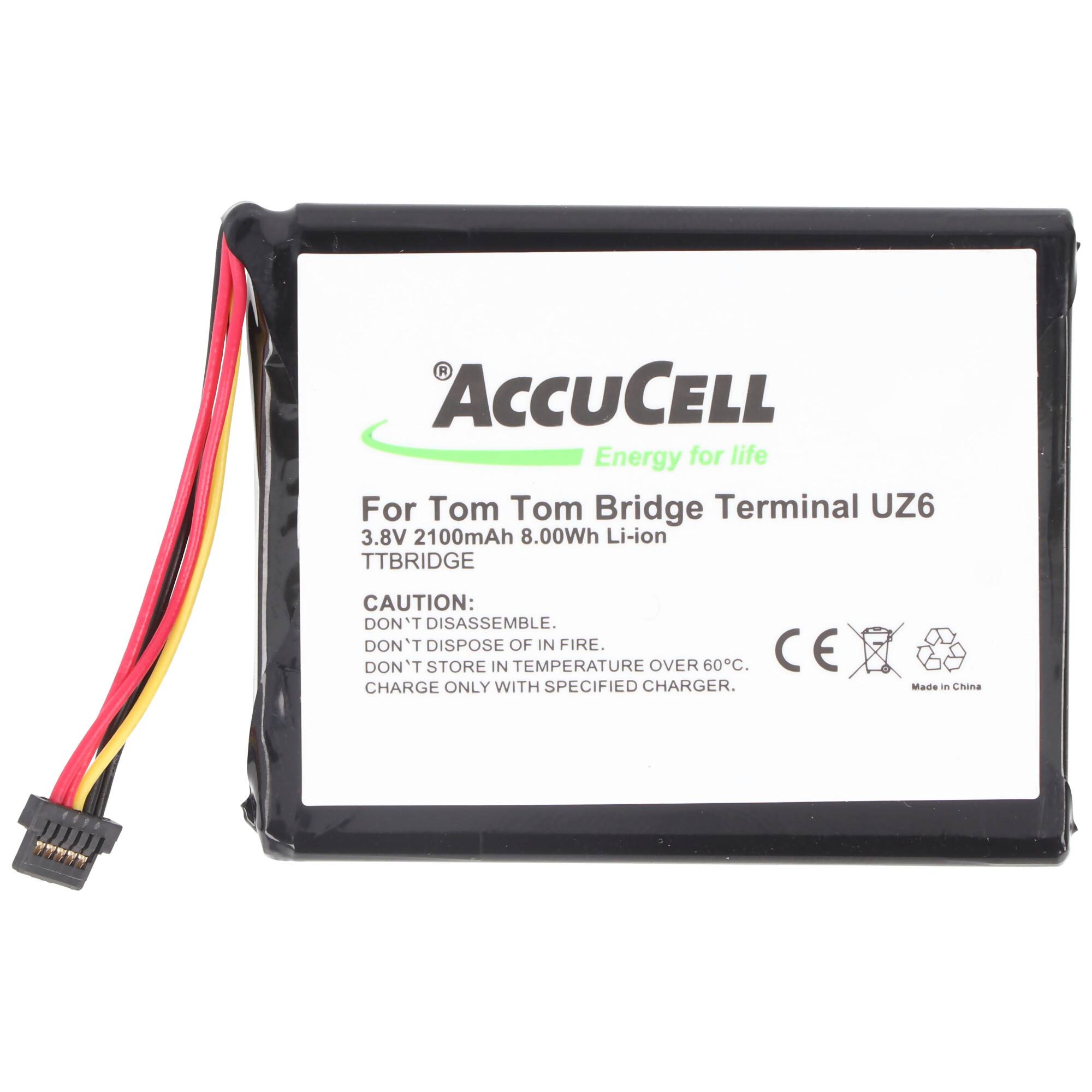 Akku passend für TomTom Bridge, TomTom Model UZ6 1CP515161HR, passend u.a. für rescuetrack, Akku für Webfleet PRO 8270 u