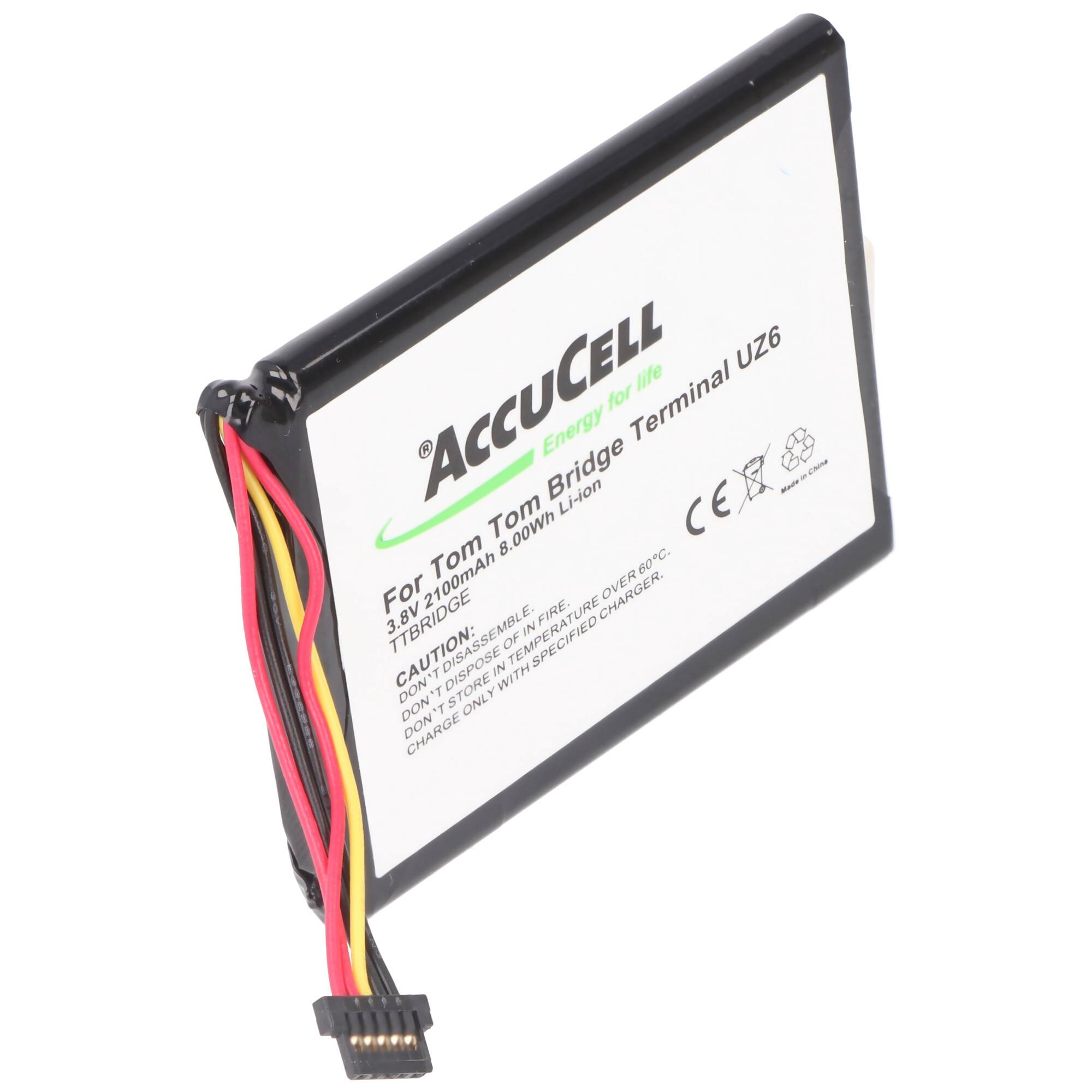 Akku passend für TomTom Bridge, TomTom Model UZ6 1CP515161HR, passend u.a. für rescuetrack, Akku für Webfleet PRO 8270 u