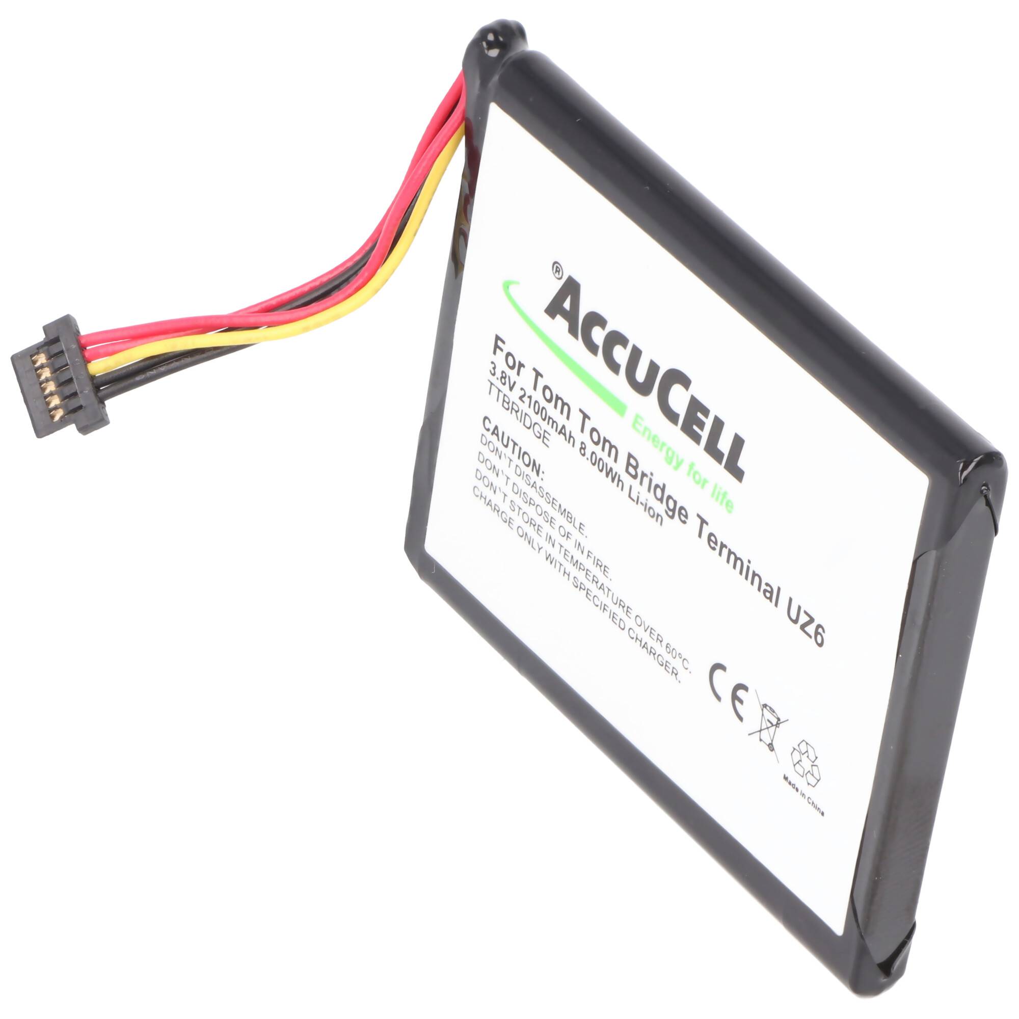Akku passend für TomTom Bridge, TomTom Model UZ6 1CP515161HR, passend u.a. für rescuetrack, Akku für Webfleet PRO 8270 u